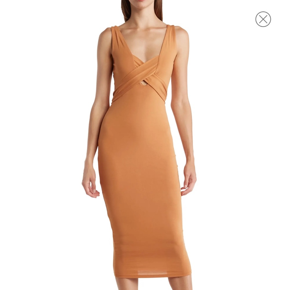 ASOS brand crossover body con midi dress. NWT! Size 4